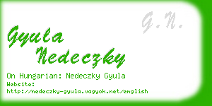 gyula nedeczky business card